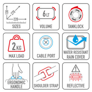 Givi EASY01 Tanklock Motorcycle Tank Bag 6 Litre features