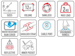 Givi EASY05 Tanklock Motorcycle Tank Bag 12 Litre features