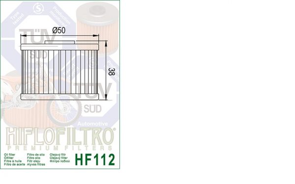 Hi Flo Filtro Motorcycle Oil Filter HF111