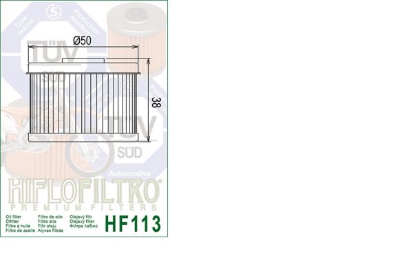 Hi Flo Filtro Motorcycle Oil Filter HF112