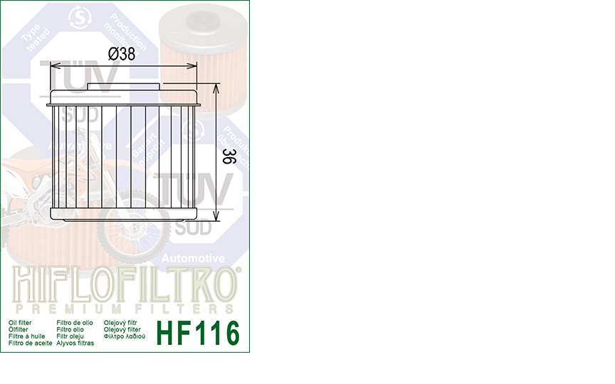 Hi Flo Filtro Oil Filter HF114