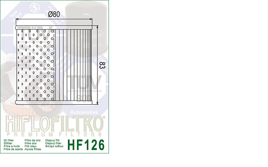 Hi Flo Filtro Motorcycle Oil Filter HF125