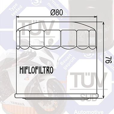 Hi Flo Filtro Spin on Motorcycle Oil Filter HF134