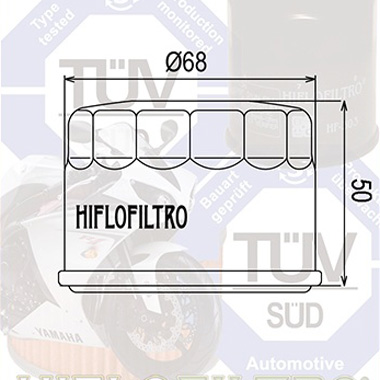 Hi Flo Filtro Motorcycle Oil Filter HF147