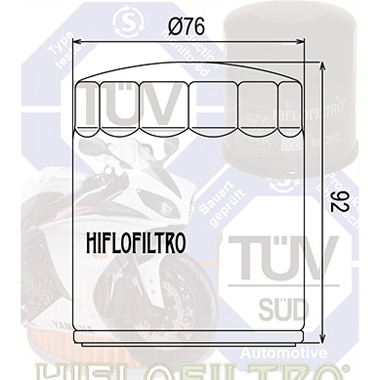 HifloFiltro HF170C Chrome Oil Filter – Fits Harley Davidson Motorcycles