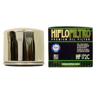 Hi Flo Filtro Motorcycle Oil Filter HF172 C Chrome