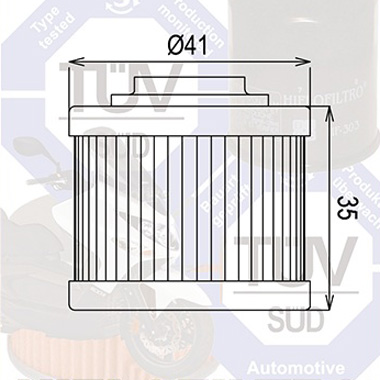 Hi Flo Filtro Motorcycle Oil Filter HF186