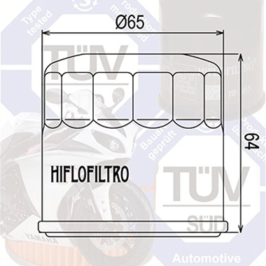 Hi Flo Filtro Motorcycle Racing Oil Filter HF204 RC