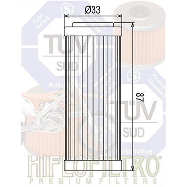Hi Flo Filtro Motorcycle Oil Filter HF652
