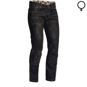 Lindstrands Blaze Lady Denim Motorcycle Jeans Black Short Leg