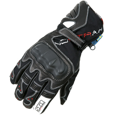 Lindstrands Flex Motorcycle Gloves Black White