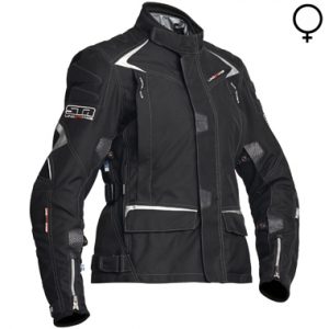 Lindstrands Qurizo Lady Textile Motorcycle Jacket Black Silver