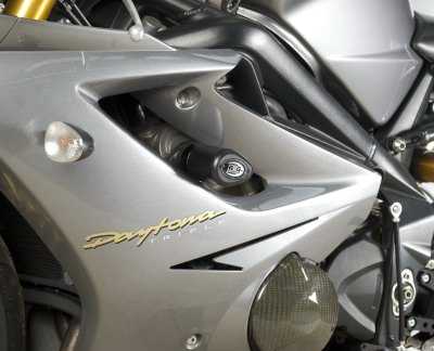RG No Drill Aero Crash Protectors Triumph Daytona 675 2006 to 2012