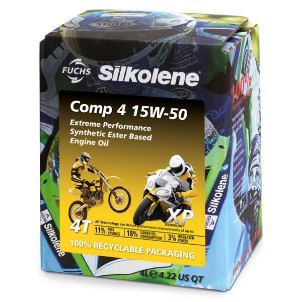 Silkolene Comp 4 15W 50 XP Motorcycle Engine Oil 4L