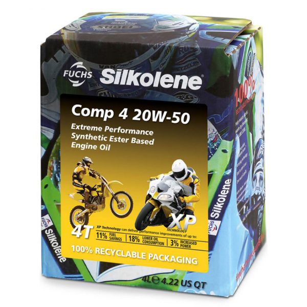Silkolene Comp 4 20W 50 XP Motorcycle Engine Oil 4L