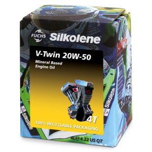 Silkolene V Twin 20W 50 Mineral Motorcycle Engine Oil 4L