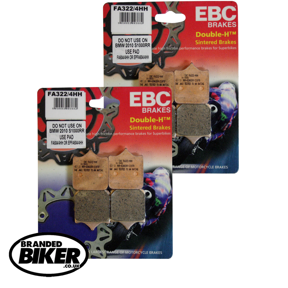EBC FA322/4HH Brake Pads – Aprilia RSV1000 Mille Radial Caliper 2003, High Friction