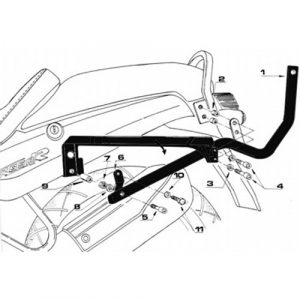 Givi 635F Rear Carrier Arms BMW R1100R 1995 to 2001