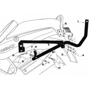 Givi 635F Rear Carrier Arms BMW R850R 1995 to 2002