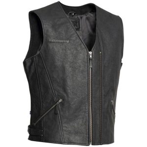 Halvarssons Cut Vest Leather Motorcycle Waistcoat