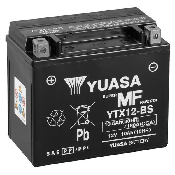 Yuasa YTX12 BS MF Motorcycle Battery