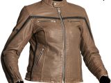 Halvarssons 310 Lady Leather Motorcycle Jacket Khaki