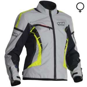 Lindstrands Zoya Textile Motorcycle Jacket Grey HV Yellow