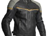 Halvarssons Eagle Leather Motorcycle Jacket Black Grey