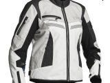 Lindstrands Zhiva Lady Textile Motorcycle Jacket Grey White