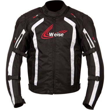 Weise Corsa Textile Motorcycle Jacket Black White
