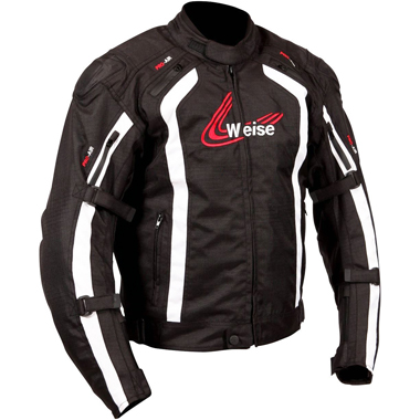 Weise Corsa Textile Motorcycle Jacket Black White