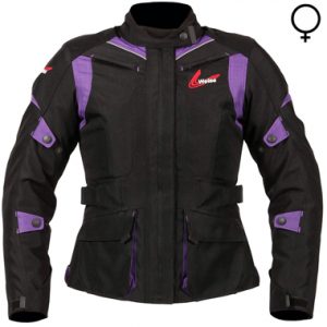 Weise Ladies Pioneer Textile Motorcycle Jacket Black Purple