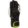 Weise Lancer Leather Motorcycle Gloves Black White Neon