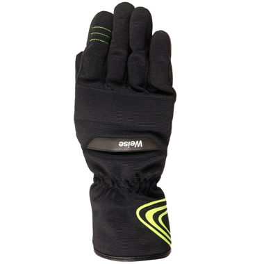 Weise Malmo Textile Leather Motorcycle Gloves Black