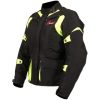 Weise Pioneer Textile Motorcycle Jacket Black Neon Yellow