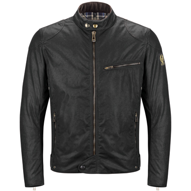 Belstaff Ariel Waxed Cotton Motorcycle Jacket Black