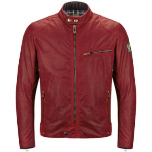 Belstaff Ariel Waxed Cotton Motorcycle Jacket Racing Red