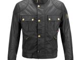 Belstaff Brooklands Waxed Cotton Motorcycle Jacket Black