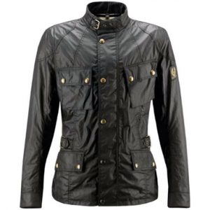 Belstaff Crosby Waxed Cotton Motorcycle Jacket Black