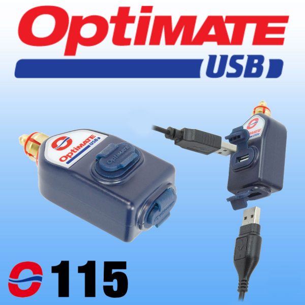 O115 Optimate Straight DIN to Dual USB Charger