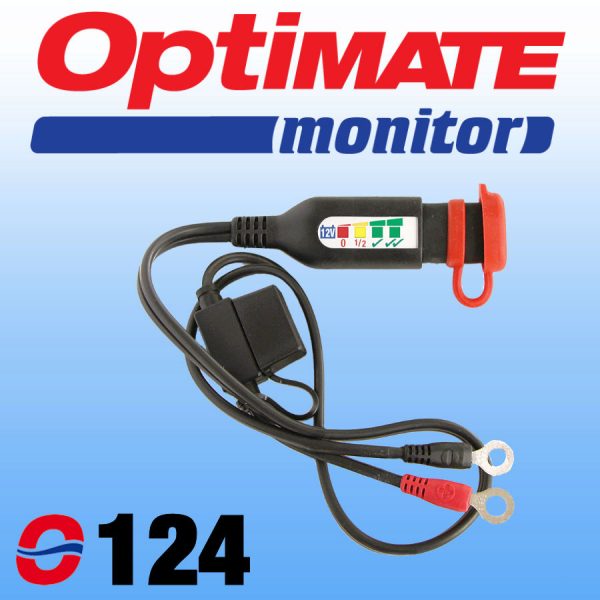 O124 Optimate LED Battery Monitor and SAE Connection