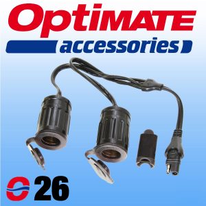 O26 Optimate Y Splitter to 2 Cigarette Sockets