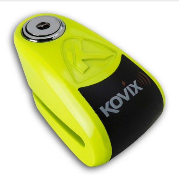 Kovix 10mm Fluo Yellow Motorcycle Alarm Disc Lock - Image 2