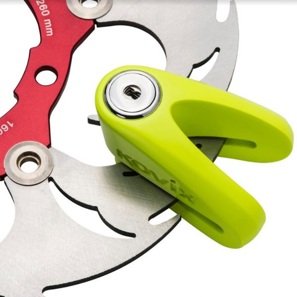 Kovix 14mm Motorcycle Disc Lock Fluo Green - Image 3