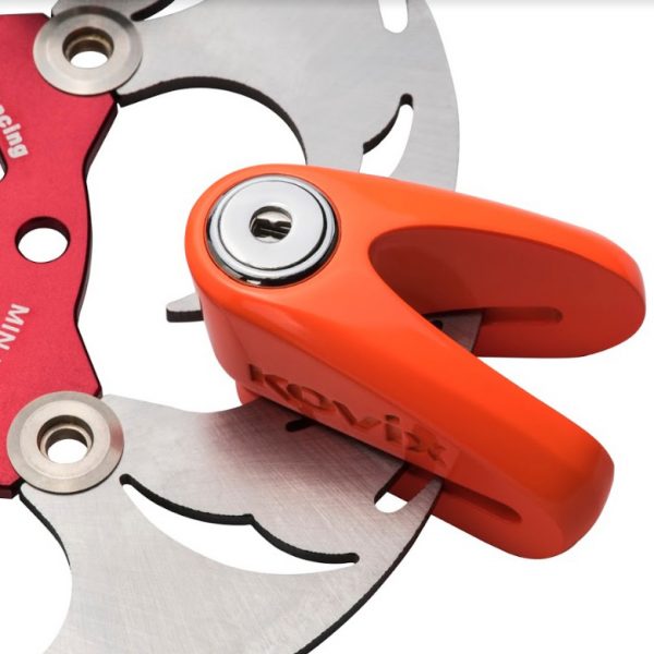 Kovix 14mm Motorcycle Disc Lock Fluo Orange - Image 3