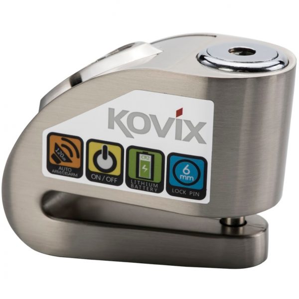Kovix 6mm Brush Metal Motorcycle Alarmed Disc Lock - Image 2