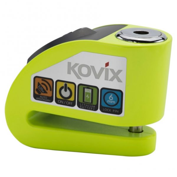 Kovix 6mm Motorcycle Alarm Disc Lock Fluo Green - Image 2