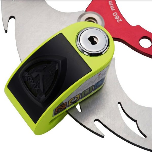 Kovix 6mm Motorcycle Alarm Disc Lock Fluo Green - Image 3