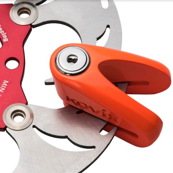 Kovix 6mm Motorcycle Disc Lock Fluo Orange - Image 3