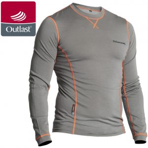 Halvarssons Light Wool Sweater Grey and Orange